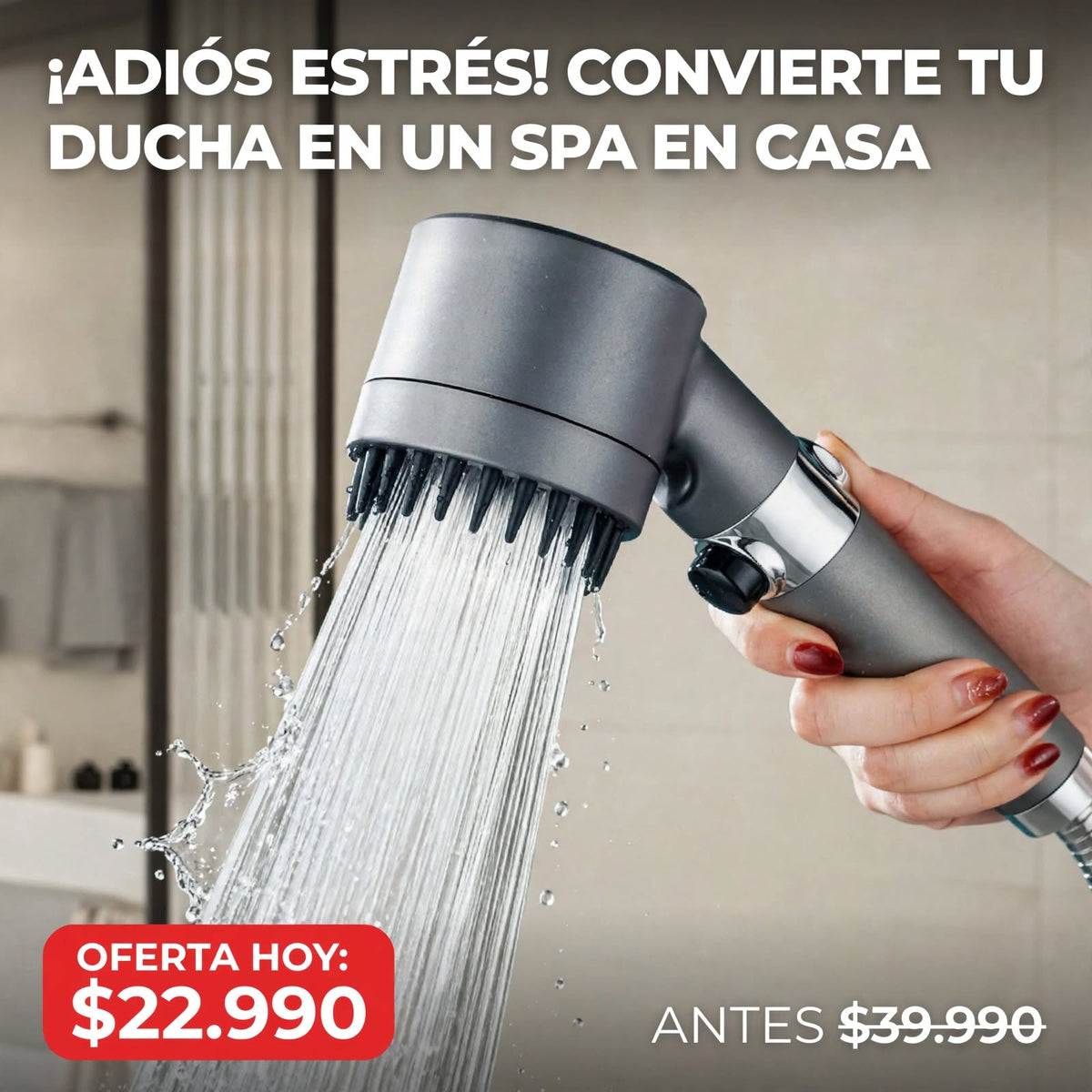 Ducha SPA Masajeadora 3 Modos