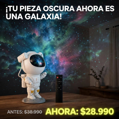 LAMPARA ASTRONAUTA PROYECTOR DE GALAXIA