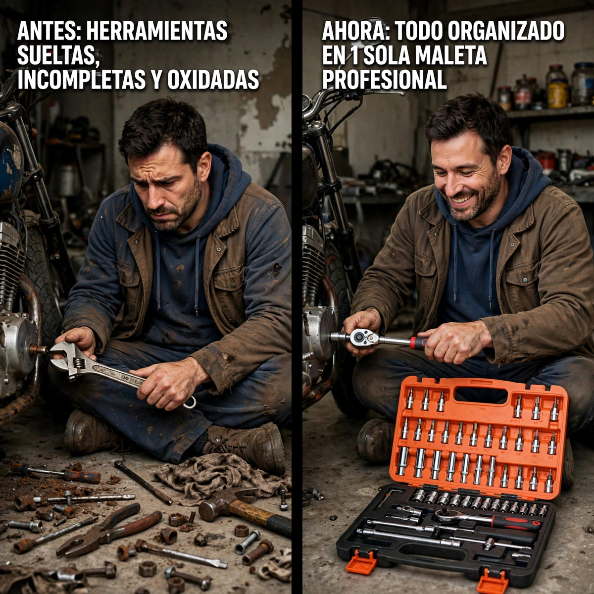 LLAVE INGLESA CON 53 JUEGOS DE DADOS
