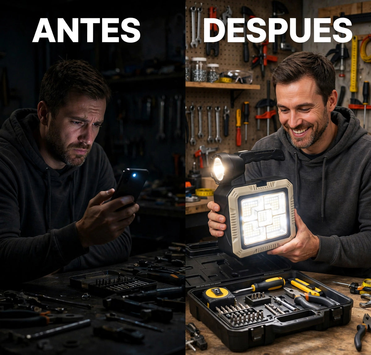 LINTERNA CARGA SOLAR KIT HERRAMIENTAS