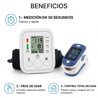 PACK TENSIÓMETRO Y OXÍMETRO