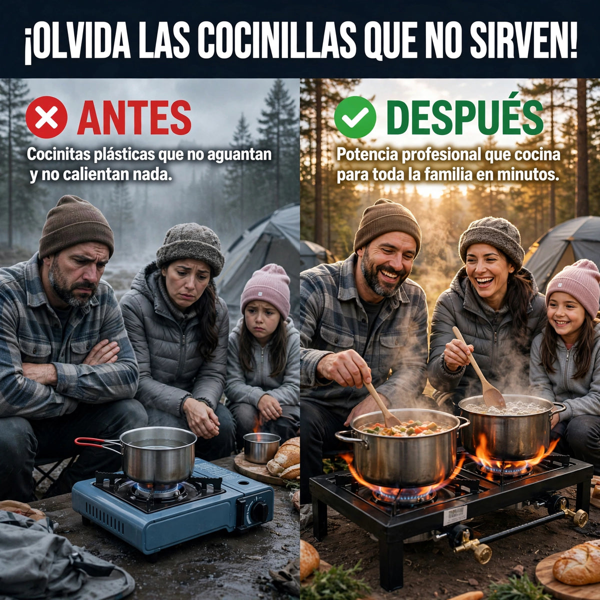 MINI COCINA A GAS 2 QUEMADORES