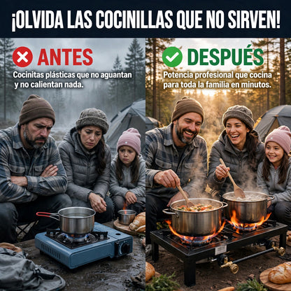 MINI COCINA A GAS 2 QUEMADORES