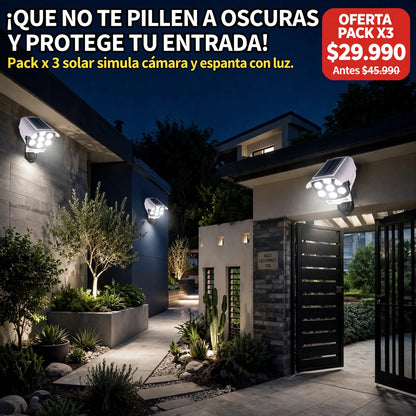 PACK X3 FOCO SOLAR TIPO CAMARA SENSOR